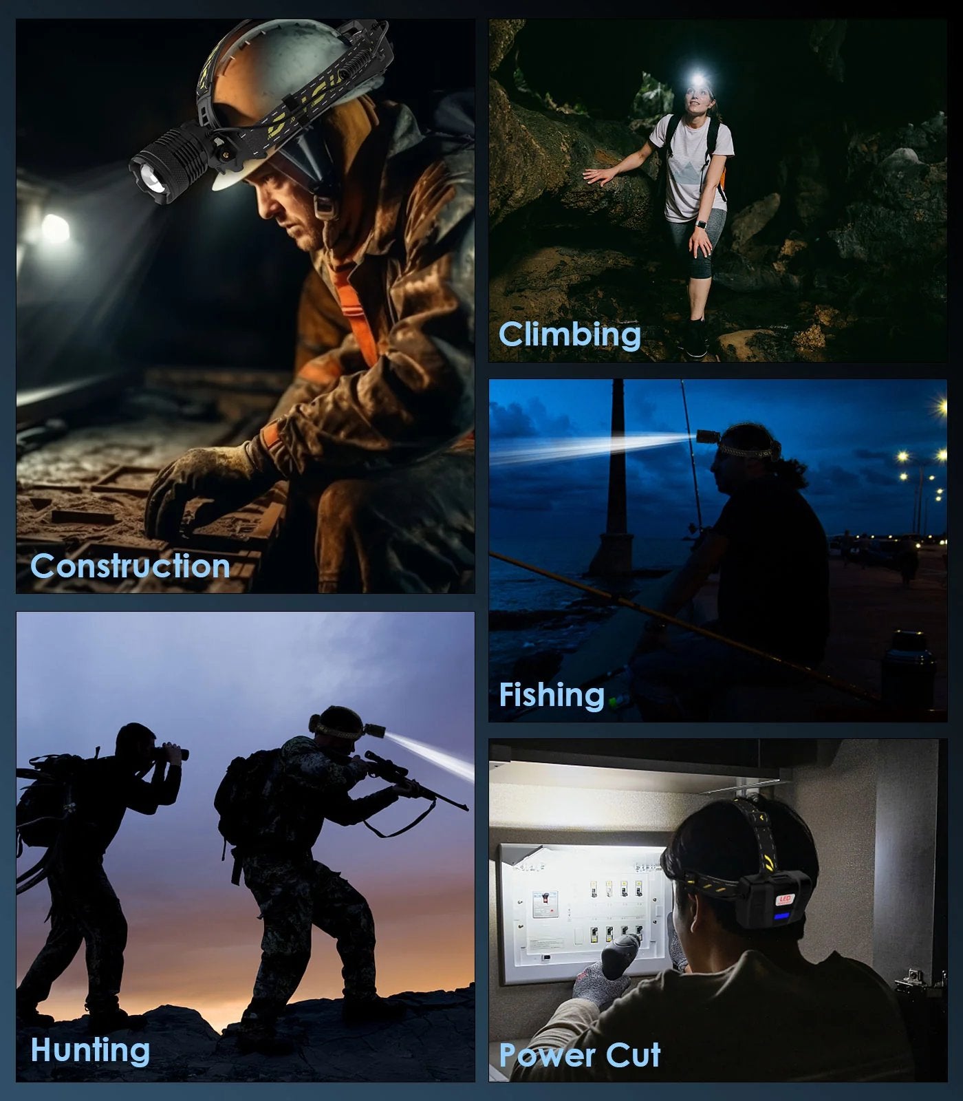 💡 Super Bright 150000 Lumen Rechargeable Headlamp