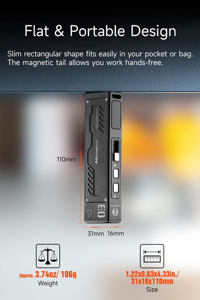 🔥Hot Sale 49% OFF 🔥MoonBox 3.0 EDC Flashlight🔦
