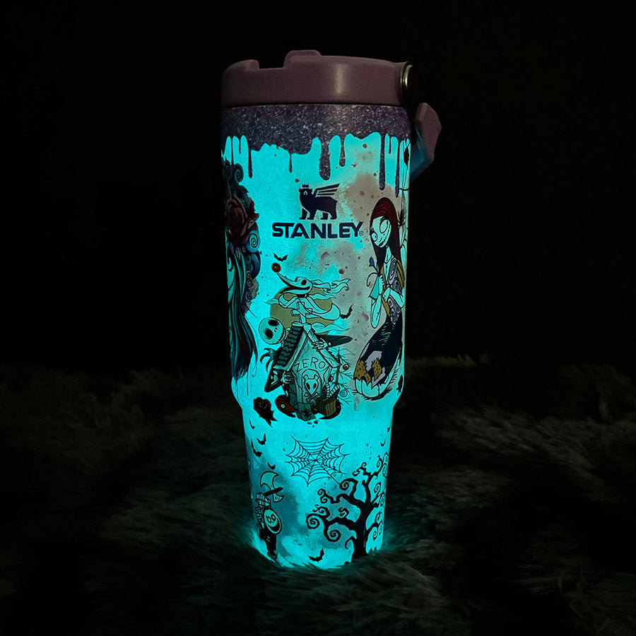 🎁 The Ultimate Halloween Gift: Sally x Jack Skellington 40oz Tumbler 💀✨