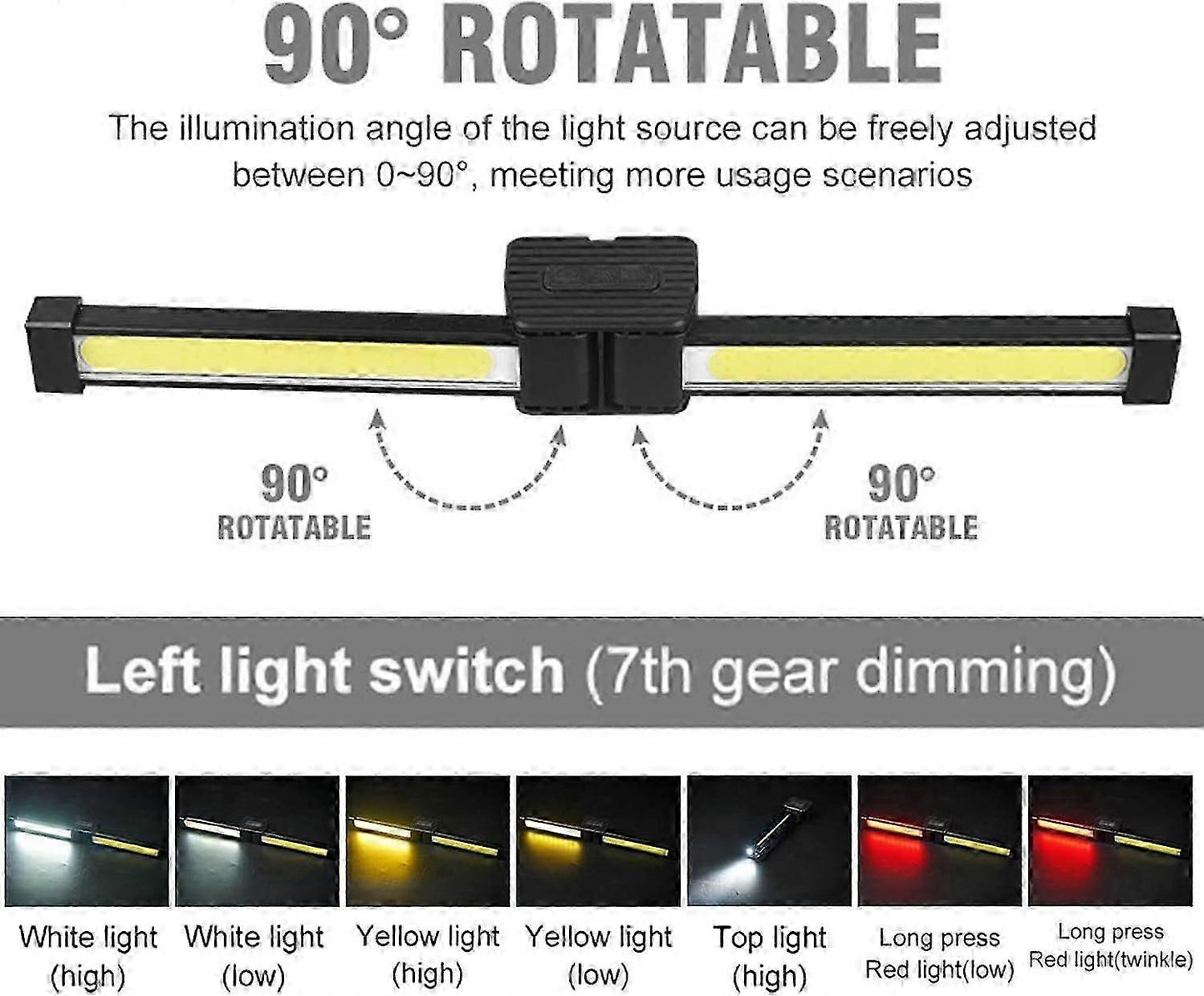 180 degree foldable magnetic portable triple-proof LED work light with hook