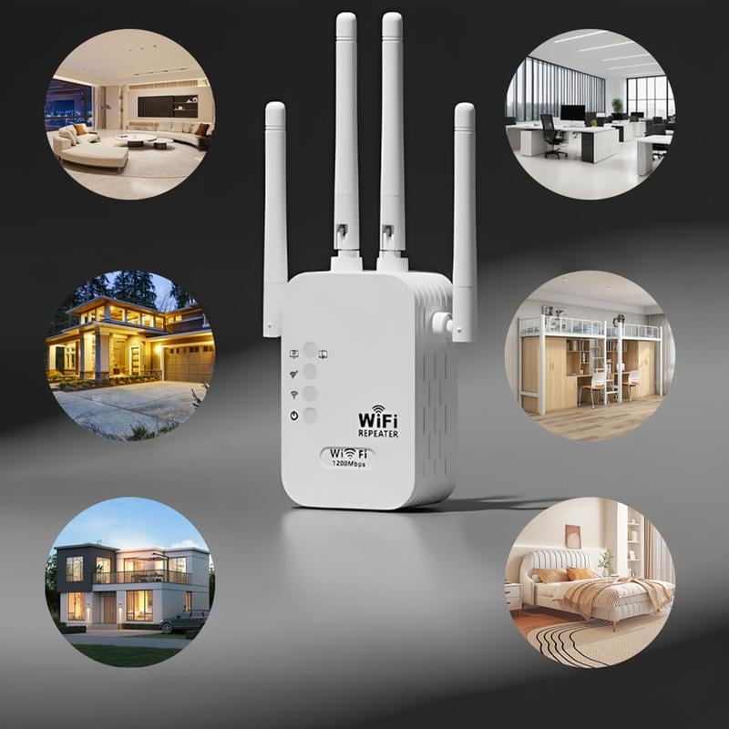 🔥HOT SALE 49% OFF✨WiFi Extender 2025, 1200Mbps Dual Band (5GHz/2.4GHz) Signal Booster