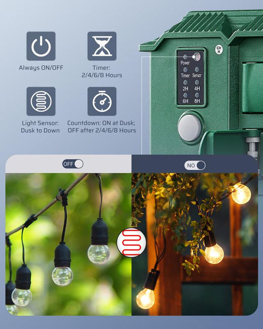 🔥LAST DAY ON SALE 49%OFF✨- Outdoor Waterproof Power Putlet with Timer