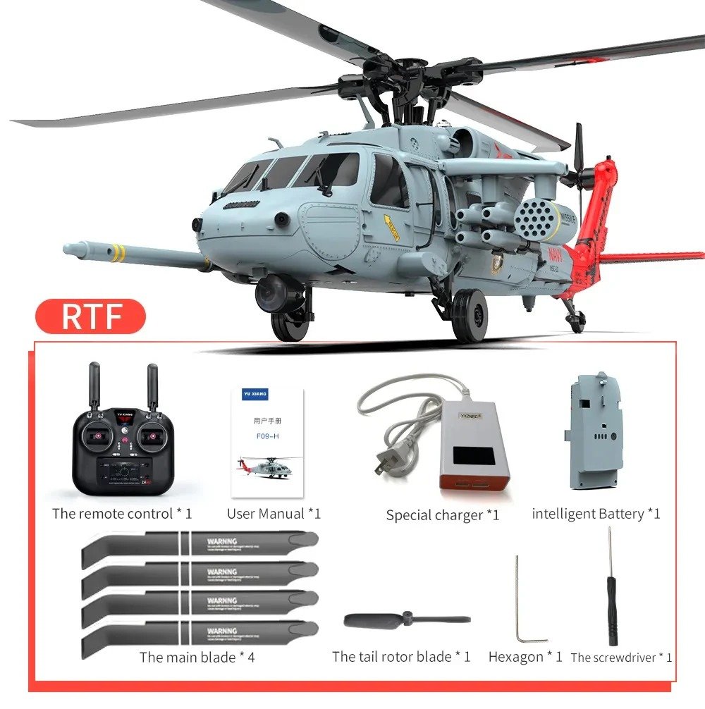🔥 HOT SALE 49% OFF ✨ Yu Xiang F09H Sea Hawk UH-60 RC Helicopter with GPS Smart Control System