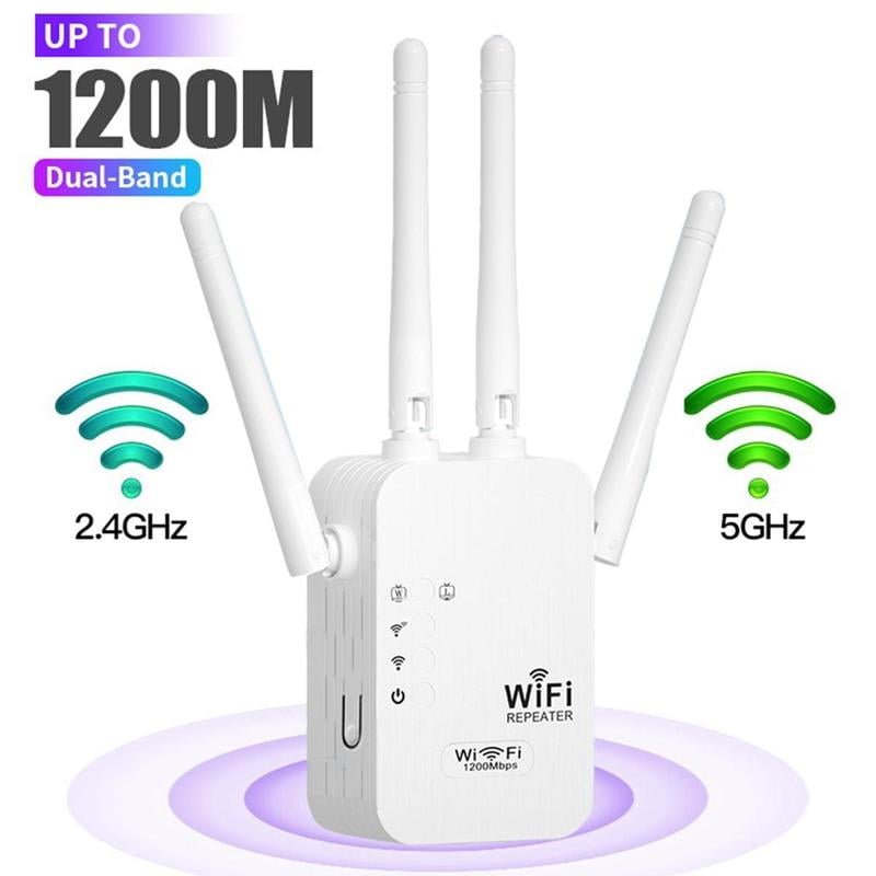 🔥HOT SALE 49% OFF✨WiFi Extender 2025, 1200Mbps Dual Band (5GHz/2.4GHz) Signal Booster