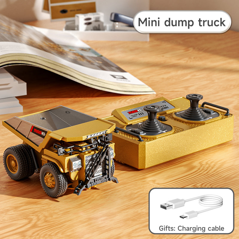 🔥Mini RC Excavator and Dump Truck Playset