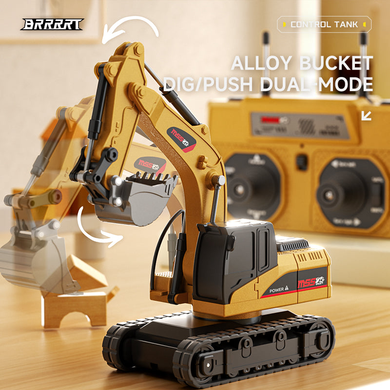 🔥Mini RC Excavator and Dump Truck Playset
