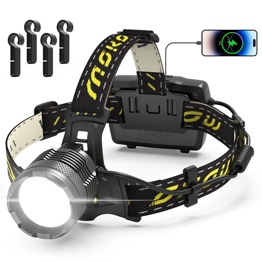 💡 Super Bright 150000 Lumen Rechargeable Headlamp