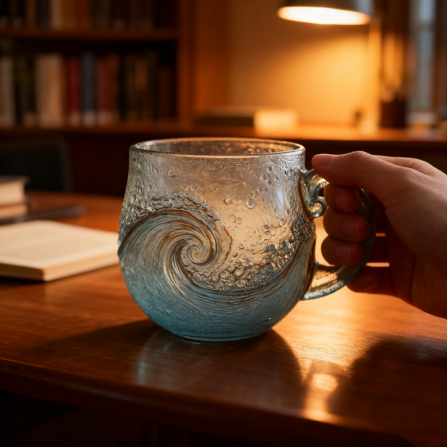🌊 Sea Glass Wave Mug – Ocean-Inspired Drinkware